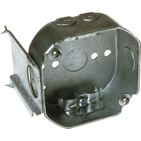 Raco Outlet Box, 15.5 cu. in, Ceiling Box Type, Steel, Octagon Shape 160